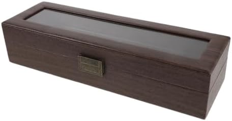 DOITOOL Storage Box Vintage Walnut Wood with Lid and Divider image 5