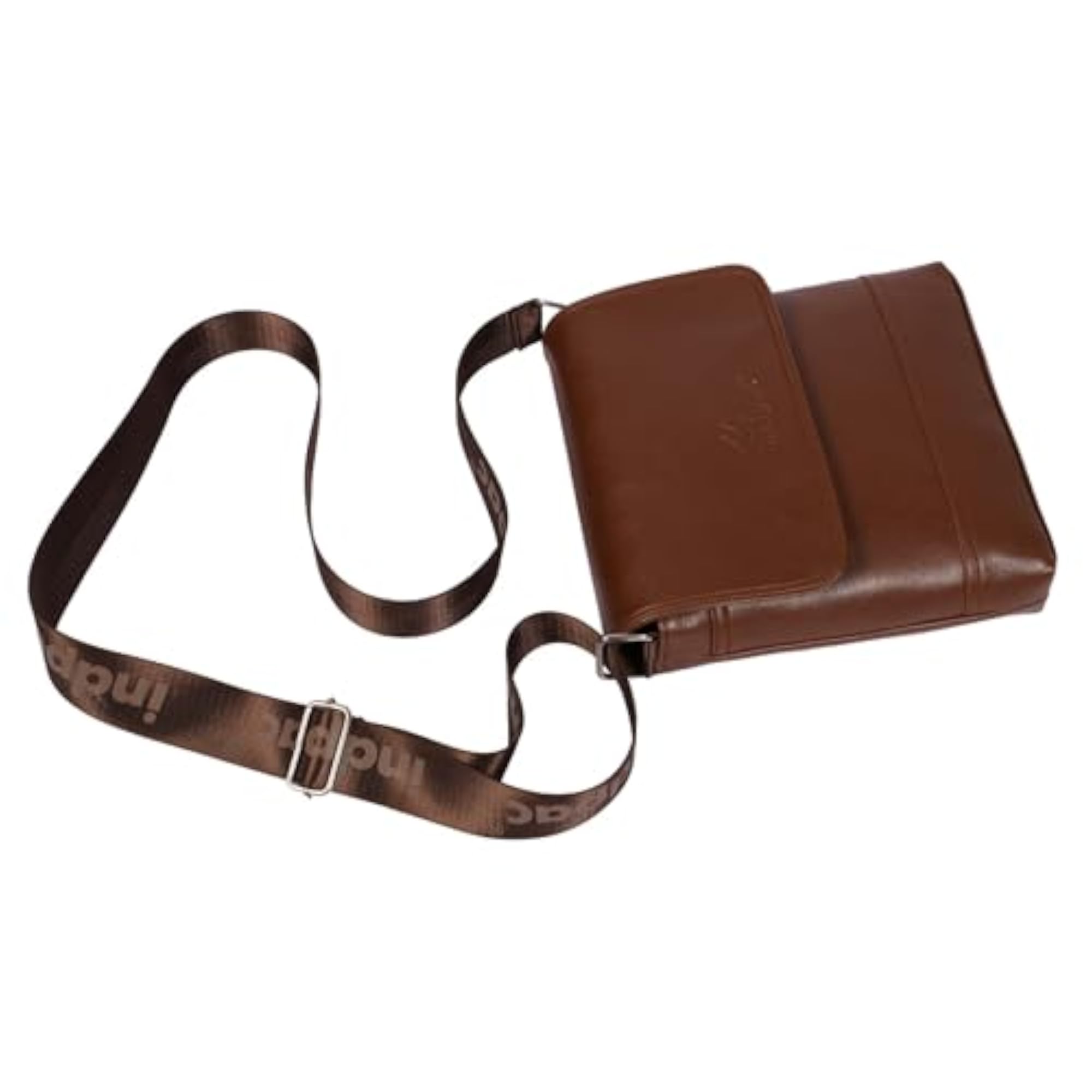 Brown Men's Sling Bag in PU Material