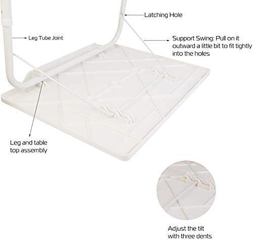 iMounTEK Portable Collapsible Office Laptop Desk Table. Adjustable Tablet Reading Drawing Table, Bed Lap Breakfast Tray Camping Table, Notebook Stand Reading Holder for Kids/Sofa/Couch Floor/Writing