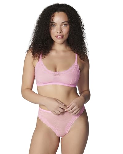 florence by mills Women's Lace Bralette, Cotton Candy, Large