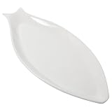 HXYONGN 1pc White Fish Shaped Plate Serving Tray for Parties Restaurants Home Use Elegant Dish for Steamed Fish Suitable for Microwave Dishwasher