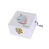 COMPACTO Y FÁCIL DE USAR: Fácil caja de música de manivela que solo necesita girar la manija y tocará la melodía; No hay necesidad de operarlo con batería. La caja de música con un buen sonido que disfrutan los niños y adultos.