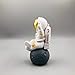 Ecacon Figurine Astronaut Statue Spaceman Décor,Desktop & Tabletop Decorative Cute Mini Space Figure Ornament,Cake Toppers Decoration and Craft Gift(Gold and White Astronaut Figurine)