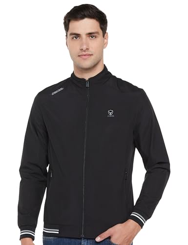 Image of Qube By Fort Collins Men's Lightweight Jacket - Full Zip Casual Sporty Jacket for Men | Stylish High Neck Jacket with Zip Pockets for Gym, Travel, Spring, Autumn & Daily Wear