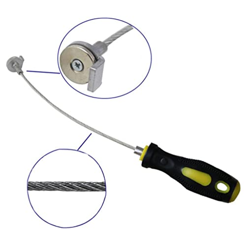 Herramienta para remover tapón de drenaje con eje flexible y llave metálica miniatura 4
