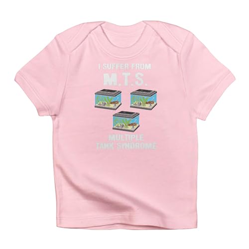 CafePress Fish Tank Lover Funny Multiple Tank Syndro T Shirt Short Sleeve Baby Graphic T-Shirt Petal Pink