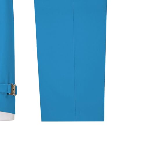 Image of Men's 2 Piece Suit with Metal Clasp Slim Fit Suit Stylish Business Pants Casual Wedding Grooms Tuxedo Suit