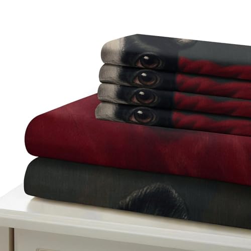 Housse de couette Noël chien double zippée microfibre douce - 7