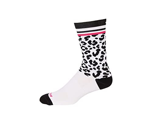 Brooks Tempo calcetines de leopardo de la nieve con ajuste de cuello redondo confort LG XL