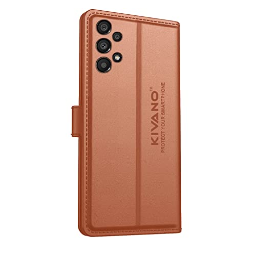 Image of KIVANO Compatible with Samsung Galaxy A33 5G Flip Cover | Leather Finish | Inside Pockets & Inbuilt Stand | Shockproof Wallet Style Magnetic Closure Back Cover Case