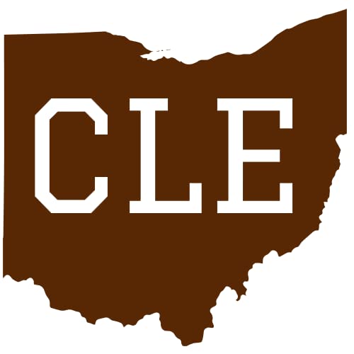 U.s. Custom Stickers Cle Cleveland Ohio Brown Sticker 3 Inch #TOP10