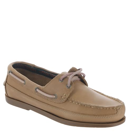 Men's Two-Eyelet Boat Shoe, 8 3E US, Light Brown
