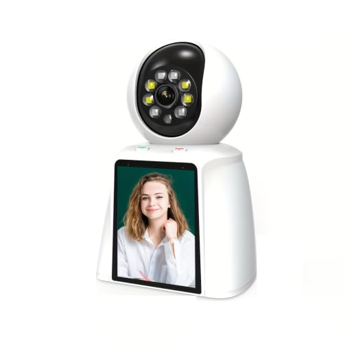 PHANSATIM 3" Screen Indoor Security Camera,5MP HD Two-Way Video & Audio Calling,360° PTZ Auto,AI Motion Detection,Night Vision,24/7 Recording,2.4G WiFi Pet Dog Cat Baby Elderly Monitor,App Control