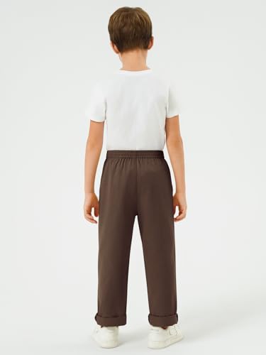 Image of Haloumoning Boys School Uniform Chino Pants Kids Twill Pants 5-14 Years