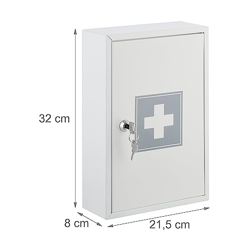 Caja medicinas colgante de 2 compartimentos con llave para el orden de fármacos 4