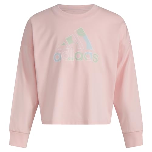 adidas Girls' Long Sleeve Waist Crew Tee T-Shirt Product Details