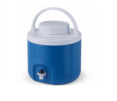 mille idee Bottiglia termica con rubinetto thermos termico acqua 4 litri Diam.24 cm H26cm con maniglia per viaggio mare lavoro