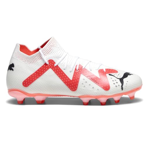 PUMA Mens Future Pro Firm GroundAg Soccer Cleats Cleated, Firm Ground, Turf - Pink, White