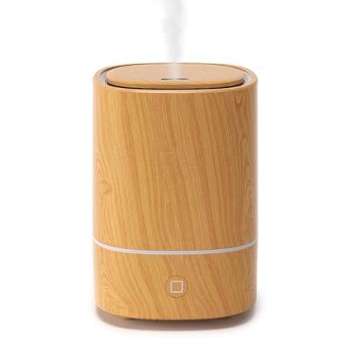 Nixtrve Essential Oil Diffuser, 125ml Aromatherapy Diffuser, Ultrasonic Diffusers for Essential Oils, Cool Mist Humidifier with 7-Color LED Lights, Auto Shut-Off Function, for Office and Home(Maple)