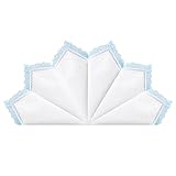 Perfektes Geschenk: Es ist ein süßes und schönes Geschenk für jeden guten Freund oder für sich selbst. Die Spitzenkante umgeben alle Seiten fügt eine schöne Note hinzu, exquisite Verarbeitung machen sie auch zum Sticken geeignet. Sie können berührende Worte darauf sticken, um sich an bestimmte wichtige Momente im Leben zu erinnern.