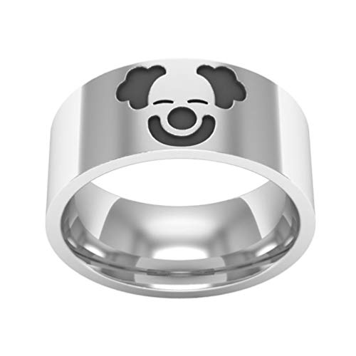 Sping Jewelry Anello a Fascia da Clown per Uomo, 8...