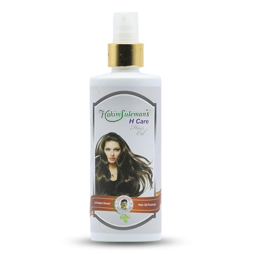 Hakim Suleman's H Care Hair Oil With Amla, Zaitoon, Roghan Badaam – Ayurvedic Hair Growth Oil for Strong, Thick & Shiny Hair | Reduces Hair Fall & Dandruff | For Men & Women