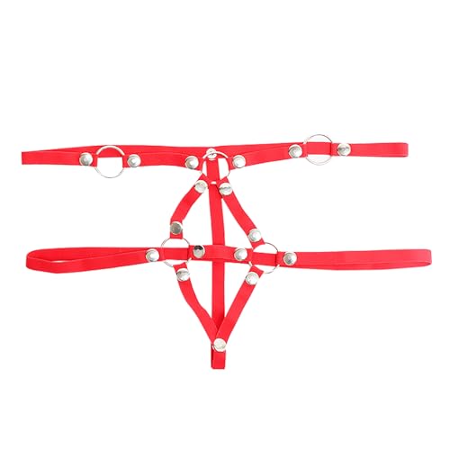 Mens Thongs with Ring G-Strings Underwear Sexy Sissy Lingerie Erotic Briefs Panties for Sex Naughty Red