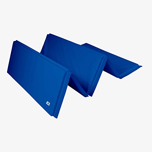 We Sell Mats Gymastics Multi-Sized Portable And Padded Folding Mat For Exercise, Yoga, Martial Arts, Portable With Hook & Loop Fasteners, 5' X 10' (1.5-Inch Thick), Blue (Gm5X10Blv4-35M) #TOP3