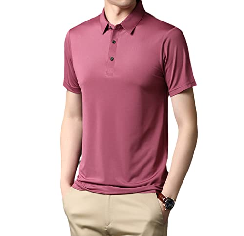 Polo homme rouge anti-transpiration manches courtes coupe casual M