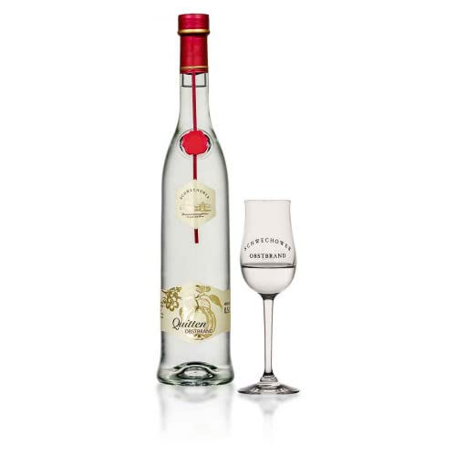 Schwechower Obstbrand Quitte 0,5l (40% Vol.) - Quittenbrand - Edler Brand aus saftigen Quitten 500ml | Rarität (1229)