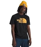 THE NORTH FACE Men's Short Sleeve Half Dome Tee, TNF Black/Summit Gold, Medium