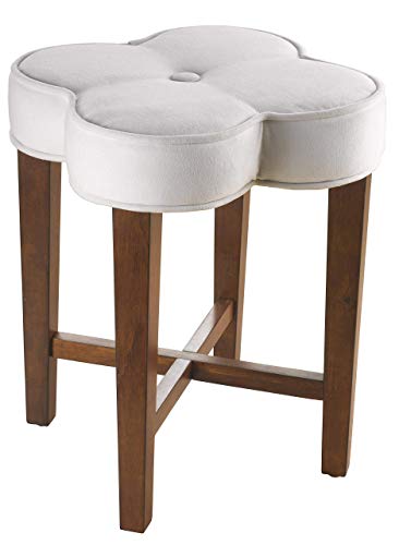 Hillsdale Furniture Clover Vanity Stool, White