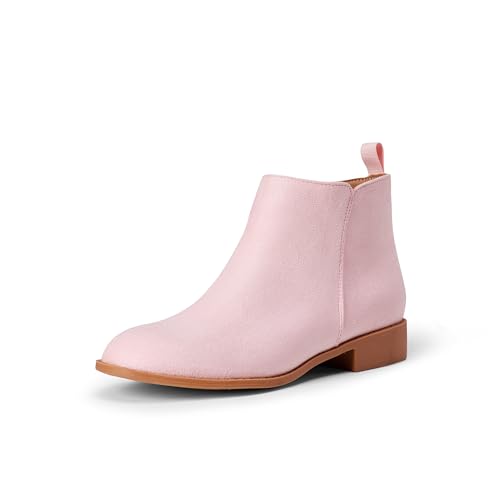 Amazon Essentials Girls Ankle Boots With Zipper Pink Faux Suede 13 Little Kid