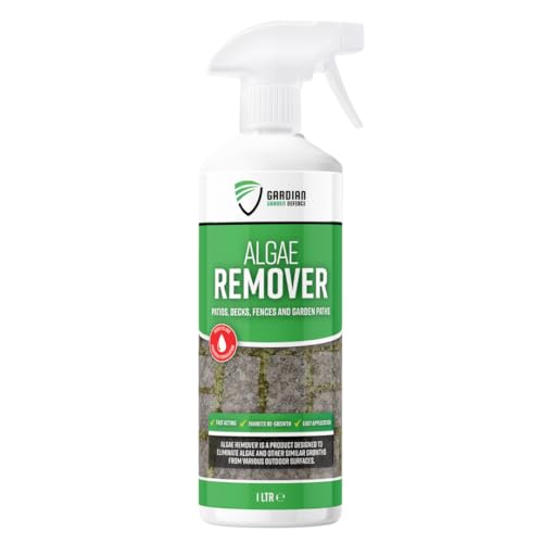 Algae Remover - 1 Litre Fast Acting and Safe Algae and Lichen Remover - Patio Cleaner to Eliminate Algae Lichen and Other Similar Growths from Patios Decks Fences and Garden Paths