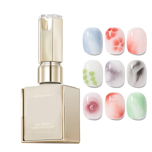 Gelle Gel Top Coat Lucido Finition Ad -Ase and Top Coat Semi -Permanent Enamel |u[~OlCWF|ɂJԌʂ̂߂15ml̃gbvR[gUV |@ׂȓȃx