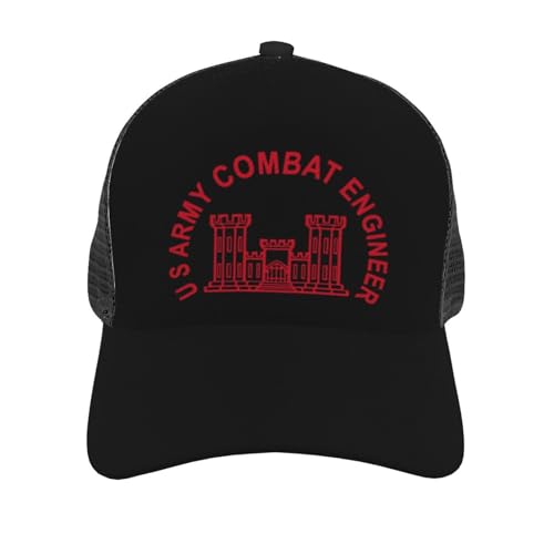 US Army Combat Engineer Mesh Baseball Cap - Classic Adjustable Peak Cap, Trucker Hat for Men & Women2