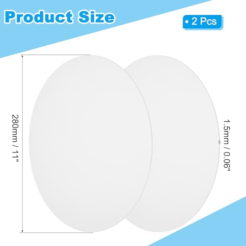 Image of PATIKIL 11 inch Acrylic Circles, 2Pcs 0.06 inch Thickness Round Acrylic Sheets Acrylic Circle Blanks Cake Disc Panel for Sign DIY Craft Project, Paintings, Picture Frame, Table Top, Clear