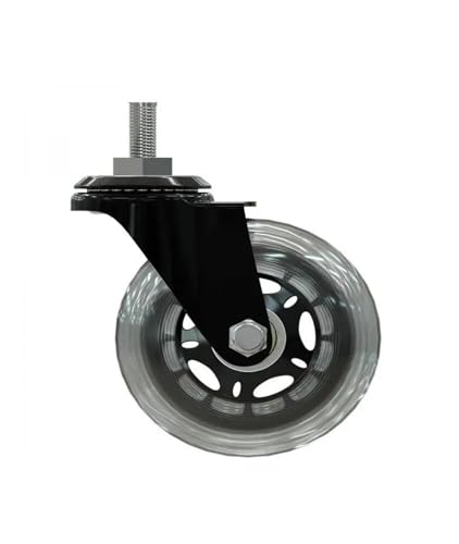 Roulettes en PU M10 de 3 pouces avec finition électrophorèse anti-corrosion durable