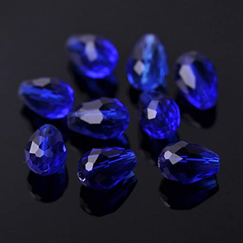 Tropfen Birnenform Facettierte Volltonfarben Kristallglas 5x3 7x5 12x8mm 15x10mm 18x12mm Lose Handwerksperlen für Schmuckherstellung DIY Cover