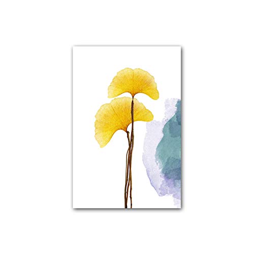 Affiche de feuille de plante dorée pour illuminer un mur vide de salon moderne - 4