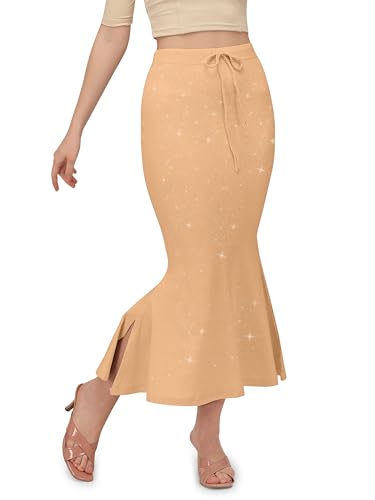 Image of Mehrang Stretchable Shimmer Saree Shapewear Petticoat for Women, Skirts for Women,Shape Wear Dress for Saree