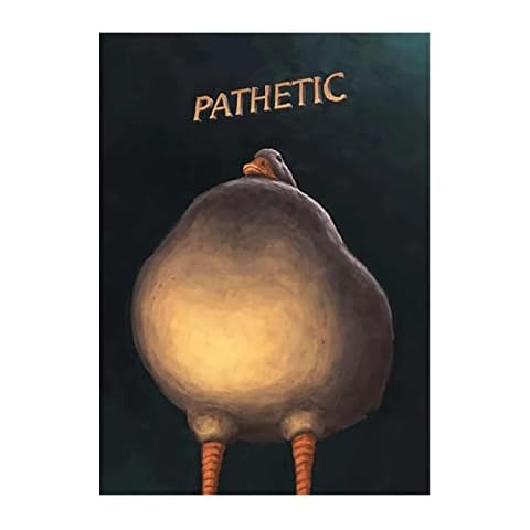 Judgmental Duck Funny Poster Pathetic Humor Duck Canvas Painting Wall Art Picture Print Living Room Home Decoration Gift 40x60cm frameless Cover