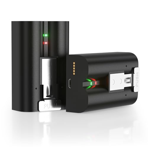 POWEROWL - Quick Release Battery for Ring - Pack of 2 - POWEROWL 3.65V 6400mAh Replacement Battery for Ring Video Doorbell 2/3/3+/4, Stick Up Cam (2nd & 3rd Gen) and Spotlight Camcorder battery