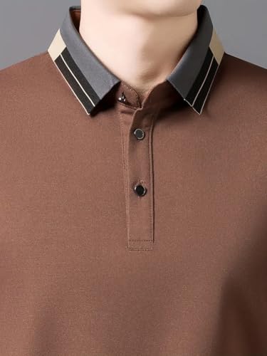 Image of TAGAS Mens Polo T-Shirt || Men's Color Block Polo Tshirt | Short Sleeve Casual Pullover with Collar |Casual Wear for Men | Mens Regular FIT T-Shirts