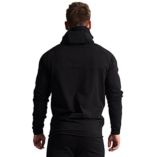 GYMELITE Men's 1/4 Zip Fashion Pullover Hoodie Athletic Workout Fit Cotton Hooed Sweatshirts Casual Long Sleeve with Pocket3