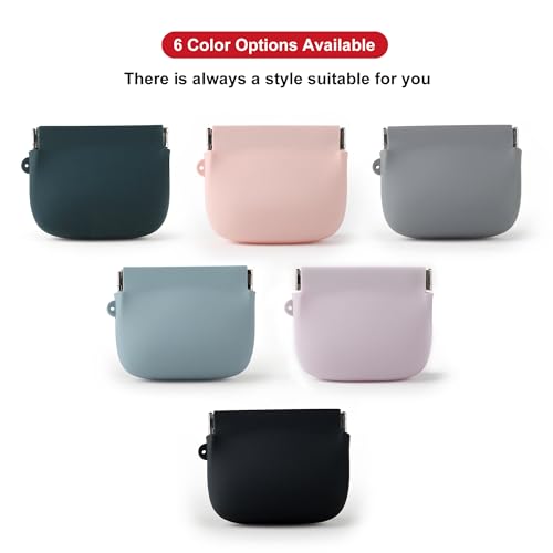 Image of Squeeze Coin Purse for Women - Silicone Small Coin Pouch with Kiss Lock for Coins, Keys, Lipstick, and Earphones - Mini Cute Change Purse, Coin Purse & Pouch for Daily Life, Cars, Travel, Party