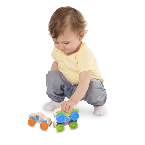 Melissa & Doug First Play Wooden Animal Stacking Cars (3 pcs) - image 8