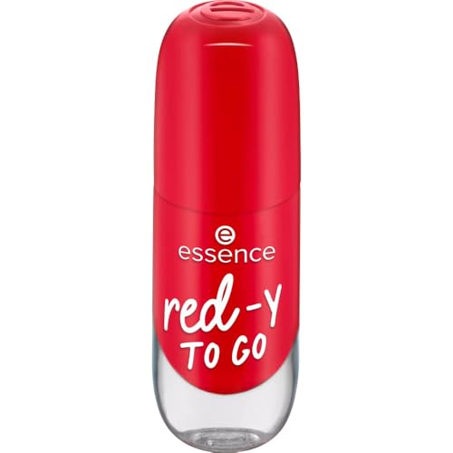 Image of Essence gel nail colour 56 red-y TO GO, gel nail polish, high-shine finish, long-lasting colour, 8 ml
