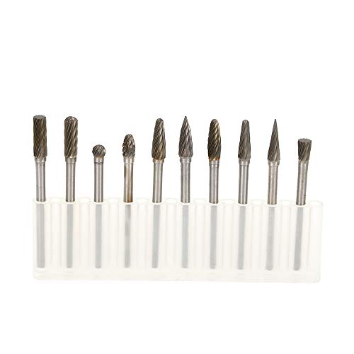 Juego de 10 fresas carburo 1/8" para grabado y torneado miniatura 4