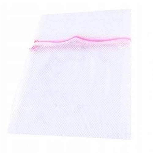 PARENCE.- Sac à Linge Maillé avec Fermeture Eclair - 50x60cmcm - Machine à laver, Protection Vêtements, Dessous, Chaussettes, Blanc